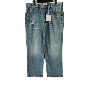 NWT Pistola Super High Rise straight crop blue jeans Size 31 (Wash: University)